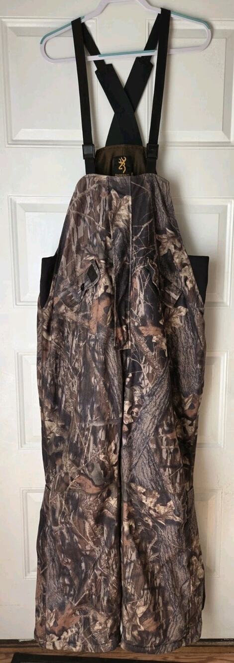 Adult 2XL Browning Gore-Tex Insulated Hunting Bibs Overalls Camo Vintage